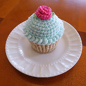 Mint Green Cupcake Pincushion